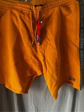 Men's Icecream Orange Athletic Drawstring Shorts